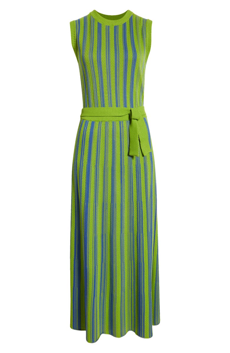 Misook Tie Waist Knit Maxi Dress, Alternate, color, 