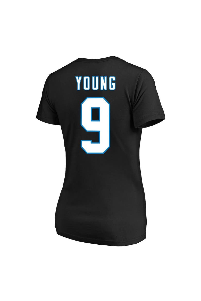 Women's Bryce Young Black Carolina Panthers Plus Size Fair Catch Name & Number V-Neck T-Shirt, Alternate, color, Black