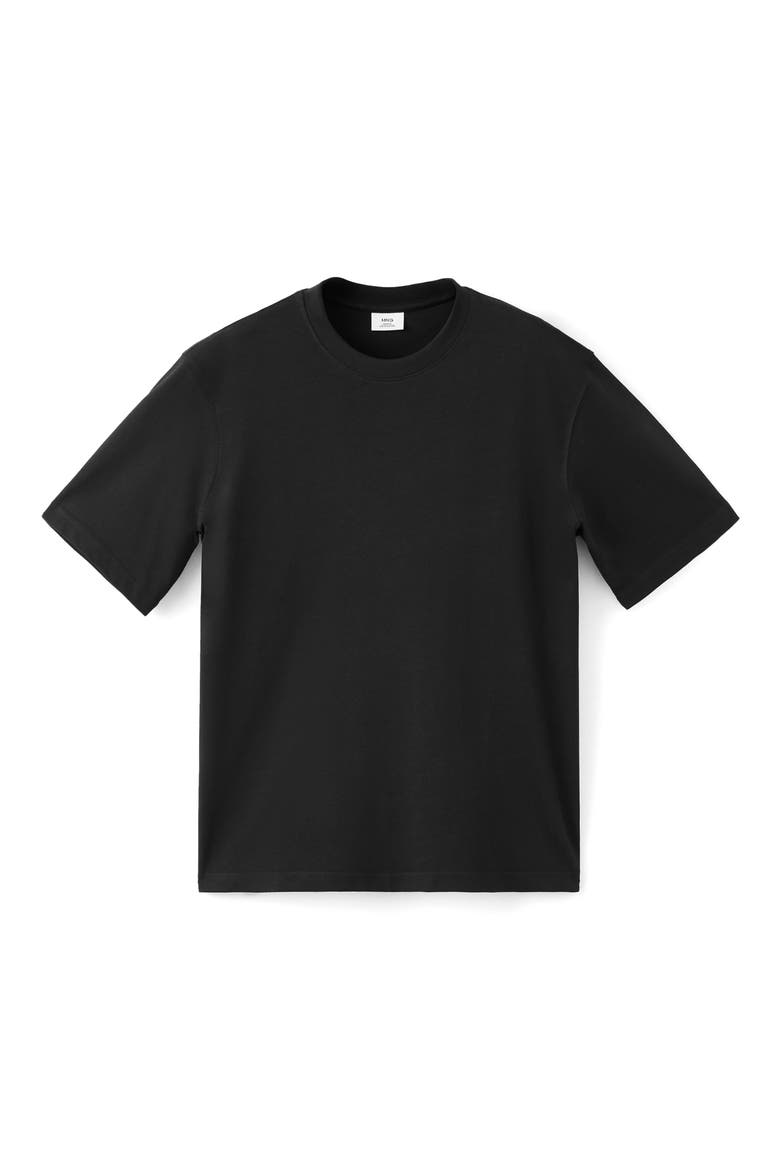 Relaxed Fit Solid Cotton T-Shirt, Alternate, color, BLACK