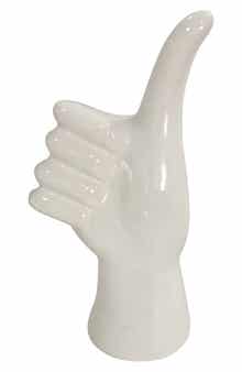 Thumbs Up Ceramic Sculpture
