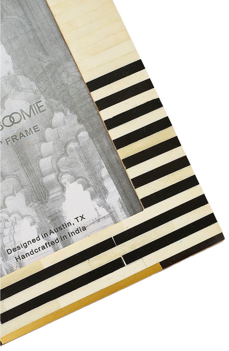 Matr Boomie Mukhendu Stripe Black & White Picture Frame - Bone, Alternate, color, Black/White