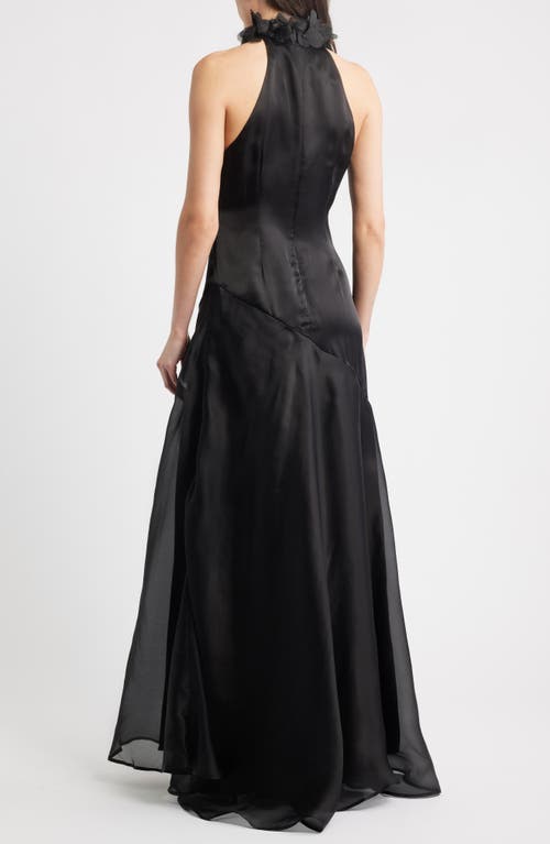 Sonya Moda Noelle Floral Collar Sleeveless Gown