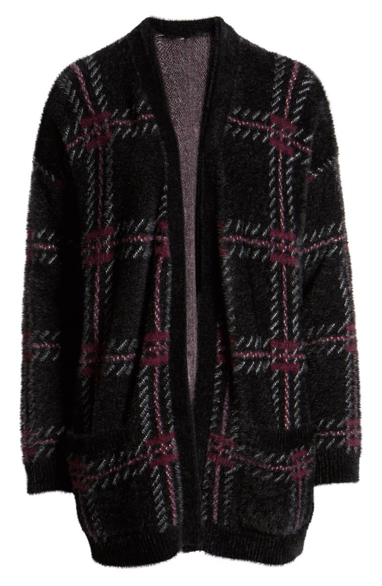 1.STATE Plaid Eyelash Cardigan, Alternate, color,