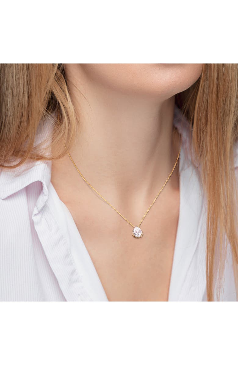 Julianna B. Moissanite Teardrop Pendant Necklace 10k, Alternate, color, 