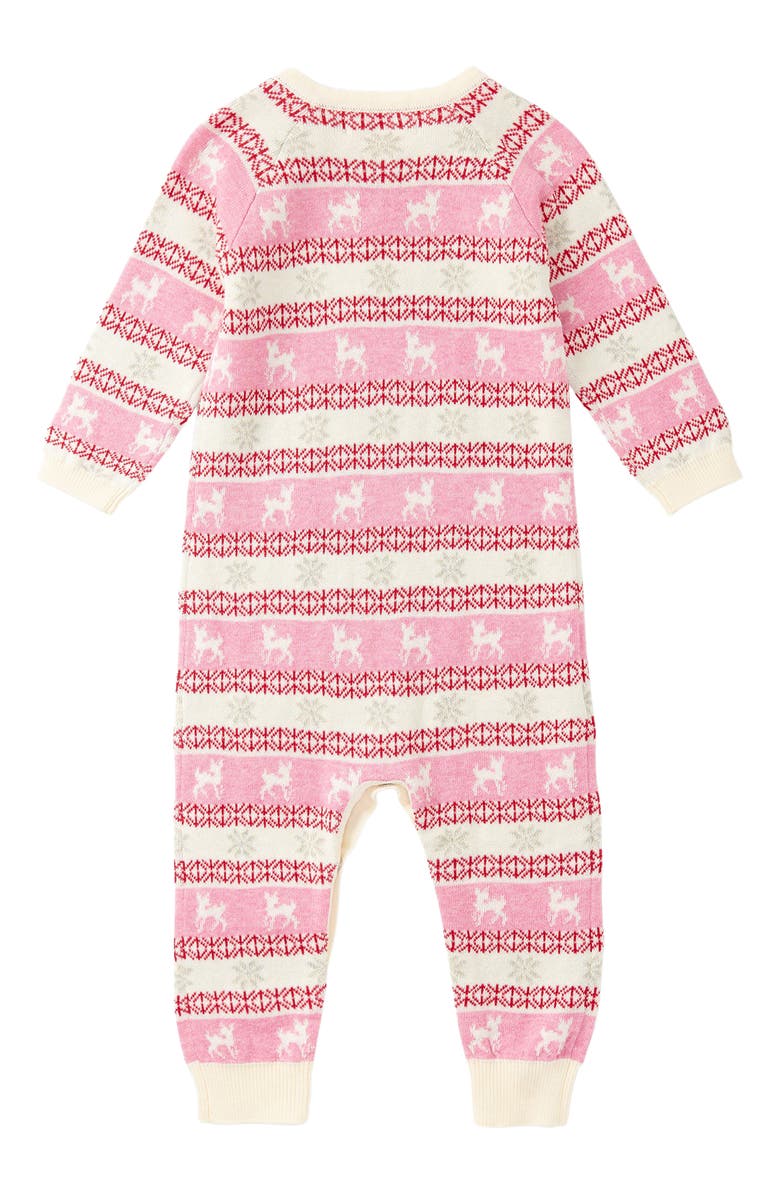 Hatley Doe Fair Isle Jacquard Sweater Romper, Alternate, color, 