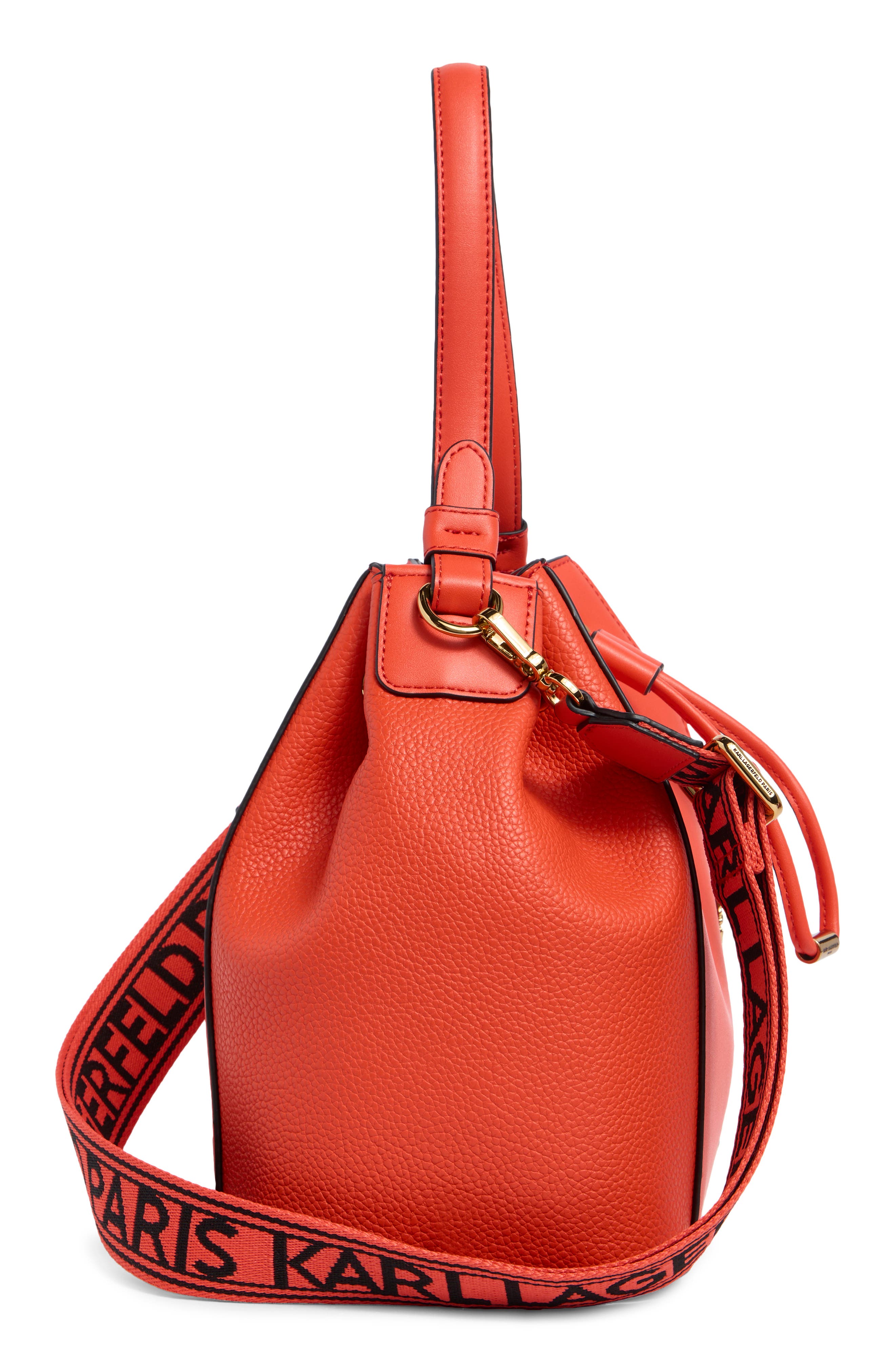 Adele Bucket Bag, Alternate, color, VERMILLION