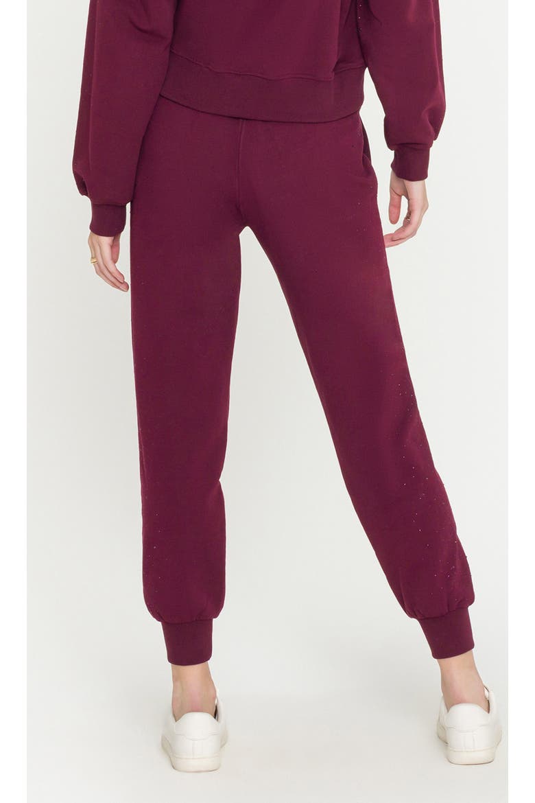 Ruel Compact Crystal Sweatpants, Alternate, color, Red