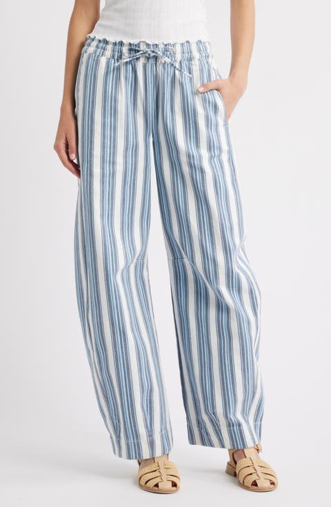 Felix Stripe Organic Cotton Drawstring Jeans