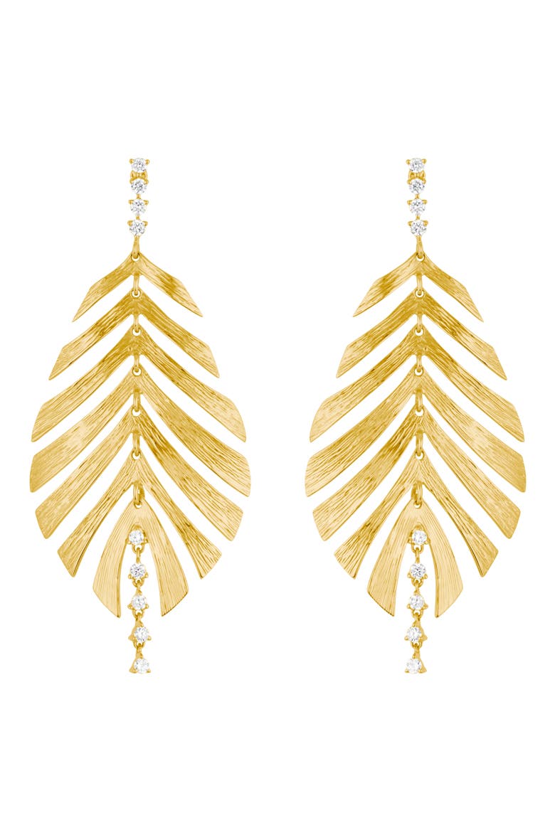 Bahia Estelar Diamond Drop Earrings, Main, color, YELLOW GOLD
