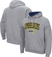 COLOSSEUM Men's Colosseum Heathered Gray Northern Arizona Lumberjacks Arch and Logo Pullover Hoodie