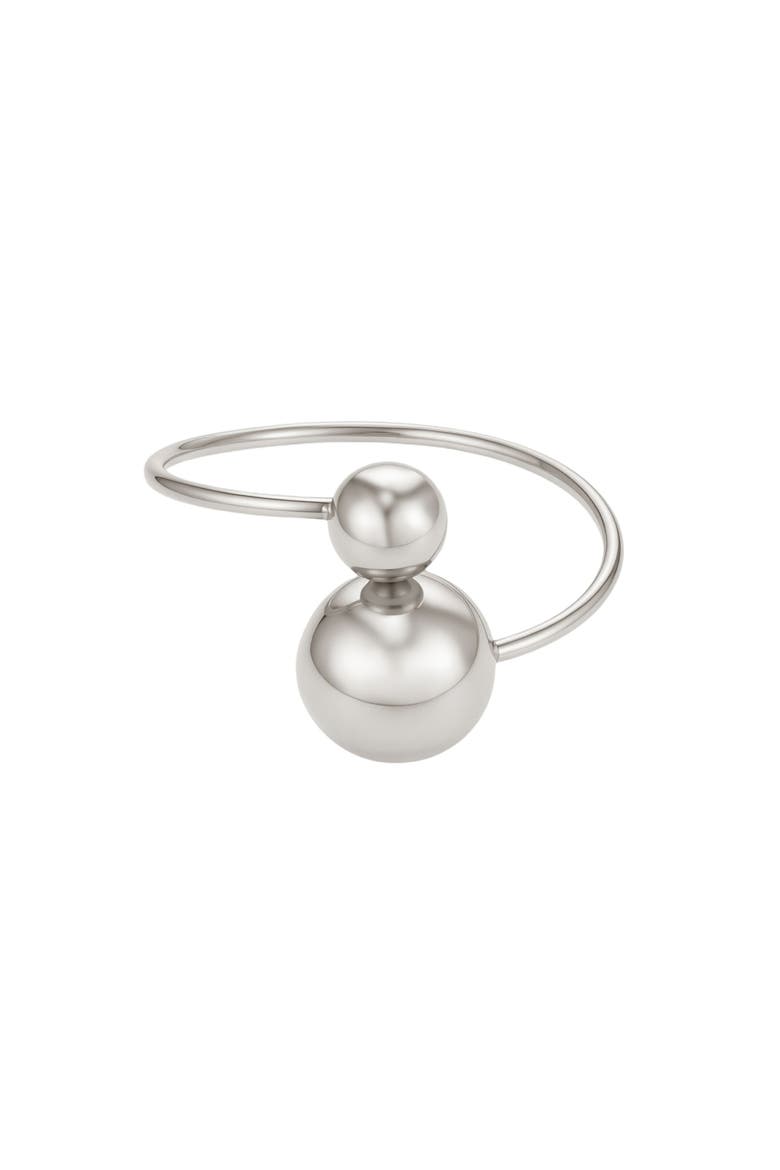 Sphere Open Ring, Alternate, color, SILVER