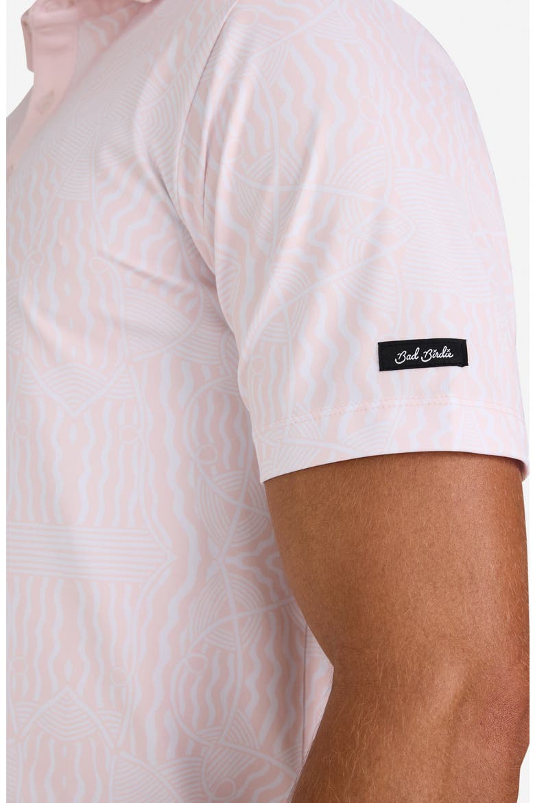 Core Abstract Print Performance Golf Polo, Alternate, color, PERU NIGHTS - PINK DOGWOOD