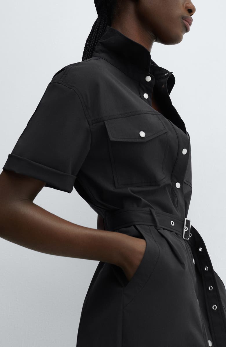 MANGO Belted Shirtdress, Alternate, color, 