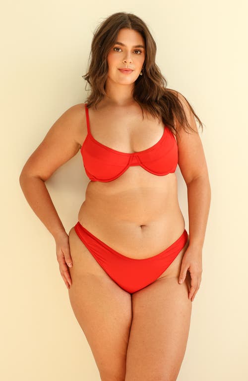 Dippin Daisys Venice Cheeky Bikini Bottom In Chili