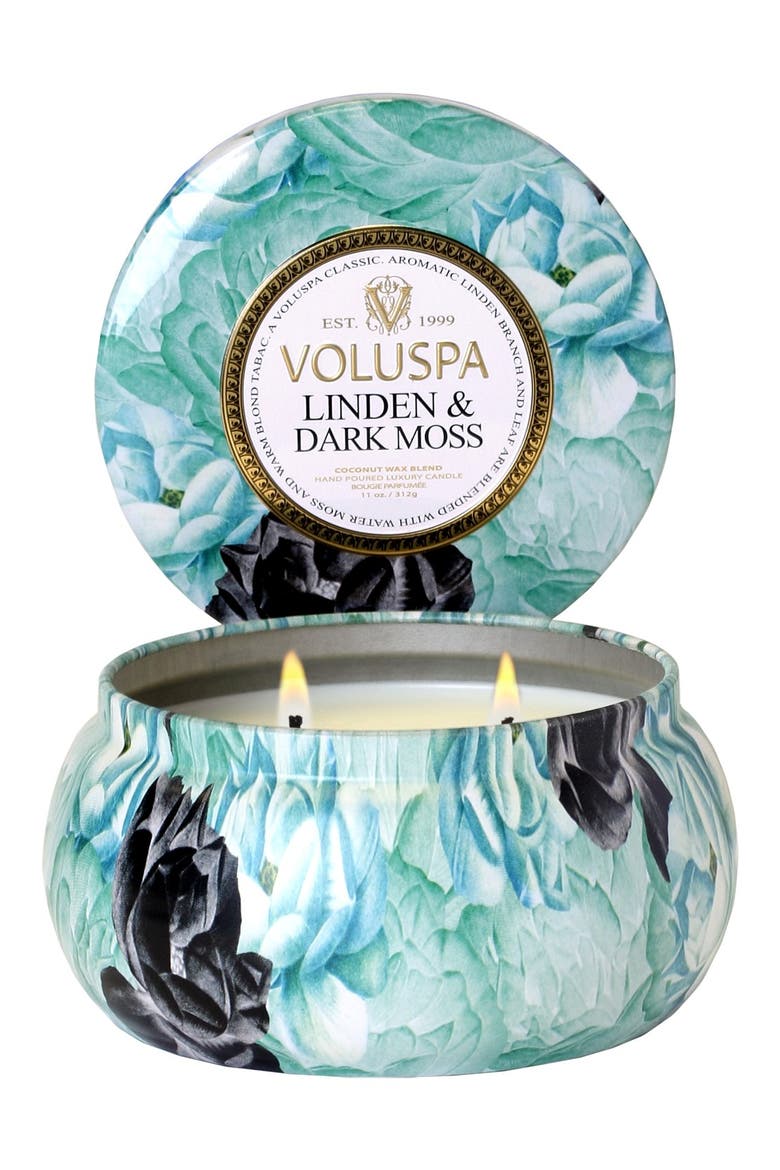 Maison Jardin Linden & Dark Moss Maison Metallo Two-Wick Candle, Main, color, NO COLOR