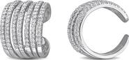 Julianna B. Lab-Grown Diamond Multi-Row Cuff Earrings 14k