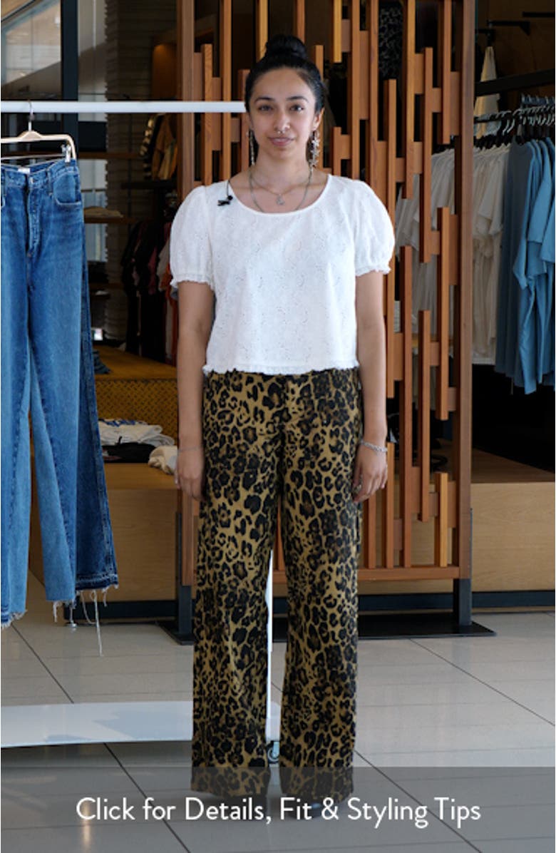 Eyelet Puff Sleeve Cotton Top, sales video thumbnail