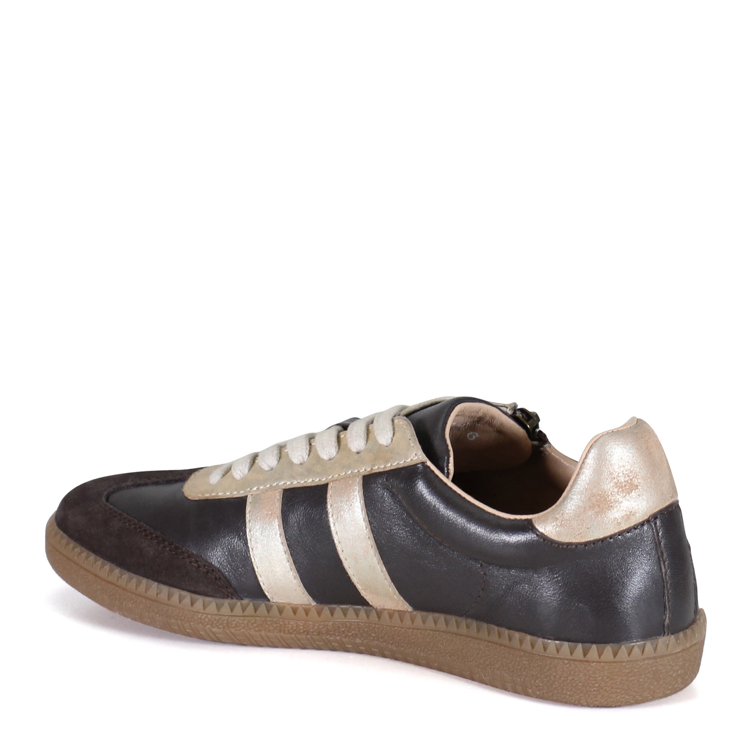 Diba True TO PAZ Lace Up Leather Sneaker, Alternate, color, Dark Brown/Gold