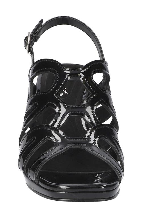 Easy Street Jetty Slingback Sandal In Black Patent