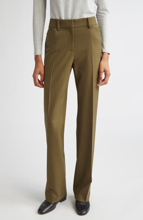 Reade Stretch Wool Straight Leg Pants