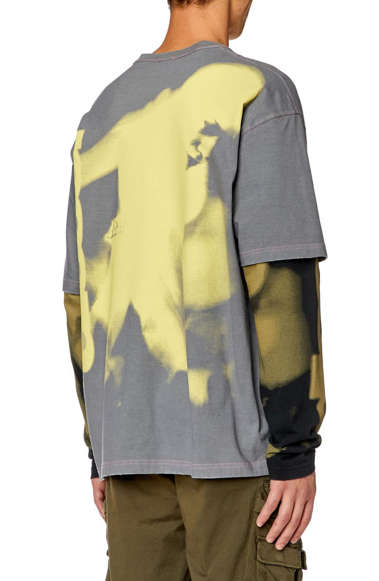DIESEL<sup>®</sup> T-Wesher-N3 Layered Long Sleeve T-Shirt, Alternate, color,