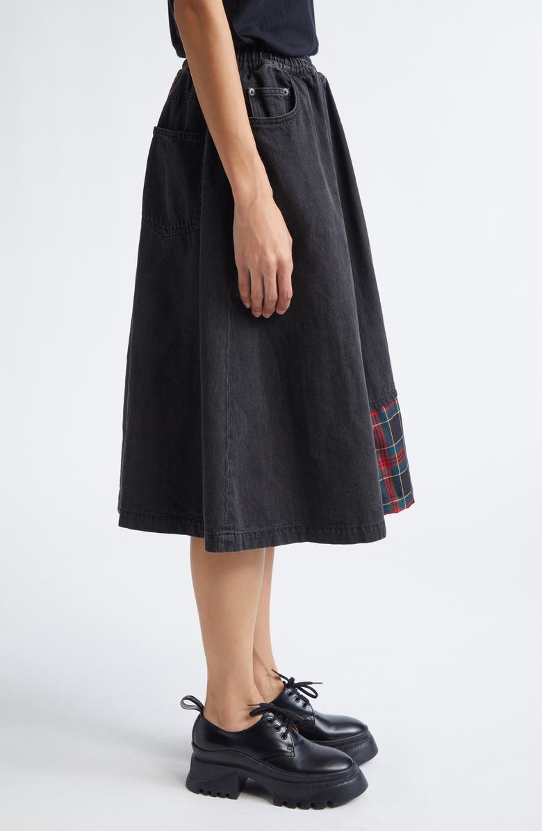 Undercover Mixed Media Midi Skirt, Alternate, color,