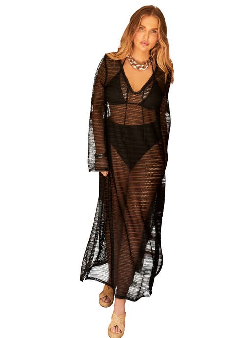 Lightweight Crochet V-Neck Dress Cover Up