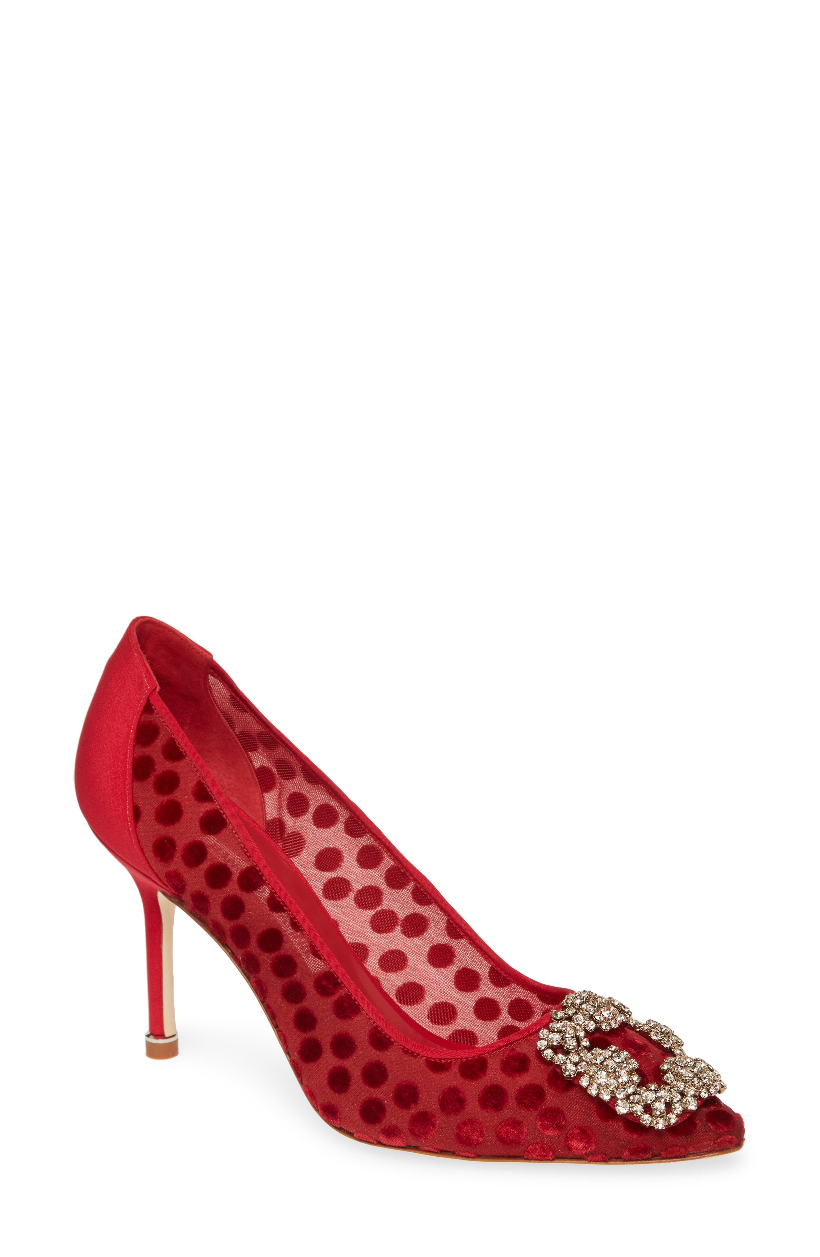 Manolo Blahnik Hangisi Pointed Toe Pump, Main, color, 