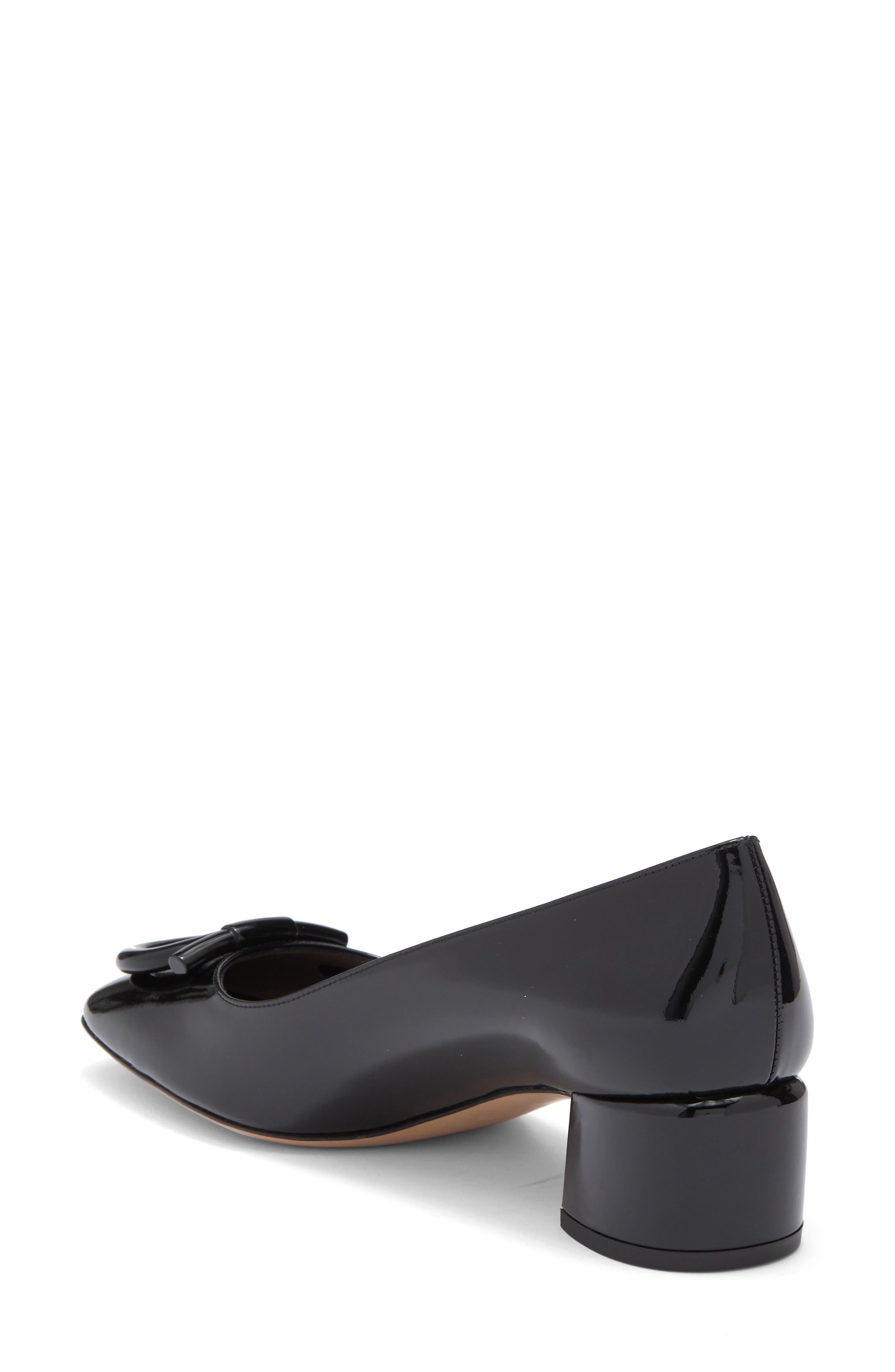 FERRAGAMO Mara Gancio Block Heel Pump, Alternate, color, Nero
