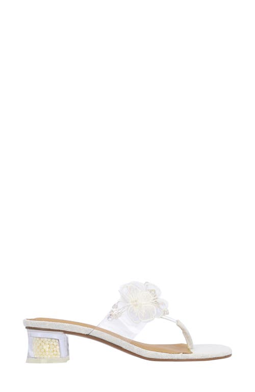 Shop J. Reneé Flowerfly Sandal In Clear/white/gold