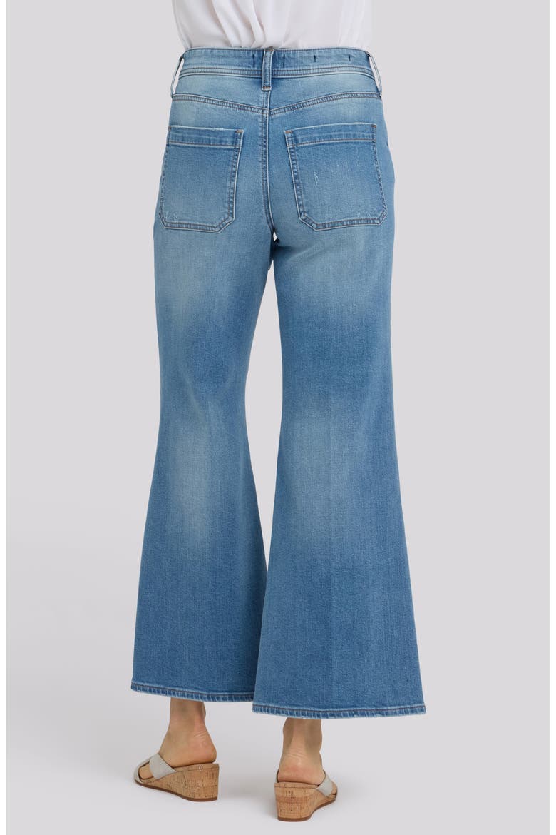 Mia High Waist Ankle Palazzo Flare Jeans, Alternate, color, PORT SEA