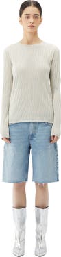 GOBI Mongolian Cashmere Cashmere Silk Sweater with Silver Threading