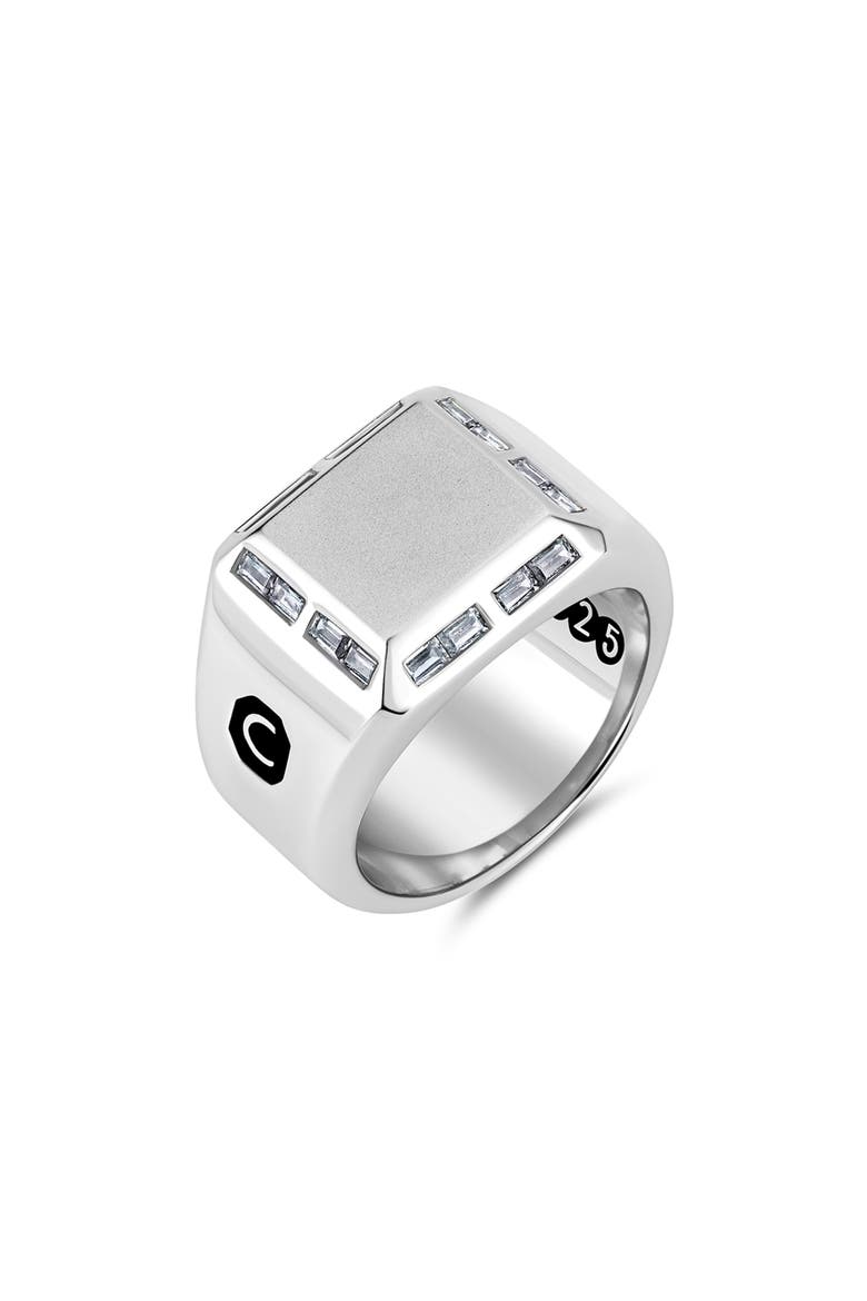 Men's Signet Ring, Main, color, SILVER