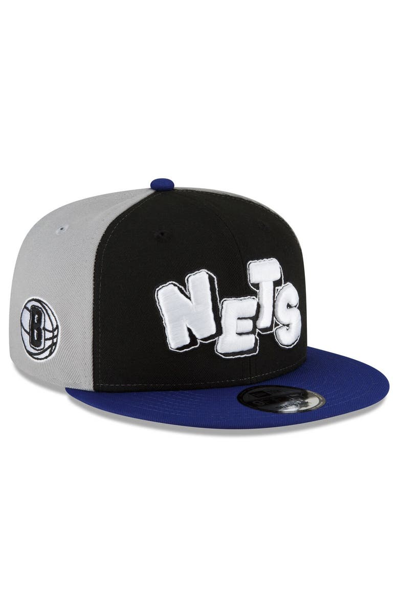 New Era Men's New Era  Black/Navy Brooklyn Nets 2023/24 City Edition 9FIFTY Snapback Adjustable Hat, Main, color, 