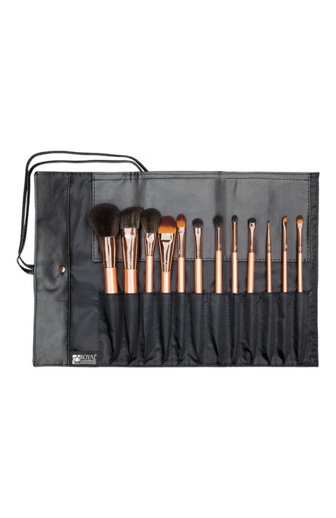 Rose Gold 13pc Wrap Makeup Brush Set
