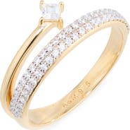 Astrid & Miyu Pavé Cubic Zirconia Illusion Ring
