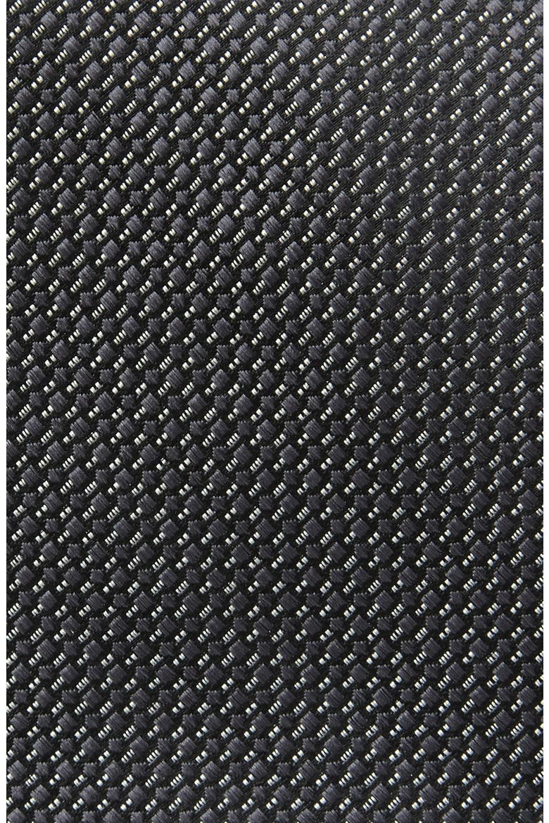 Chantel Mini Silk Tie, Alternate, color, BLACK