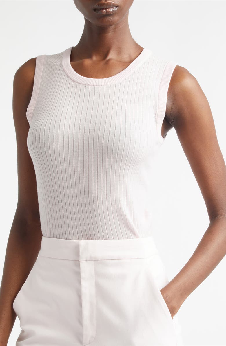 A.L.C. Mick Rib Ultrafine Merino Wool Tank, Alternate, color, Cherry Blossom