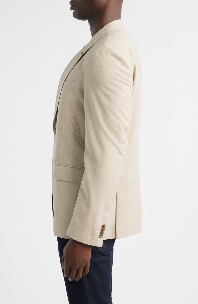 BOSS Hutson Slim Fit Stretch Wool Blend Sport Coat, Alternate, color, Open White