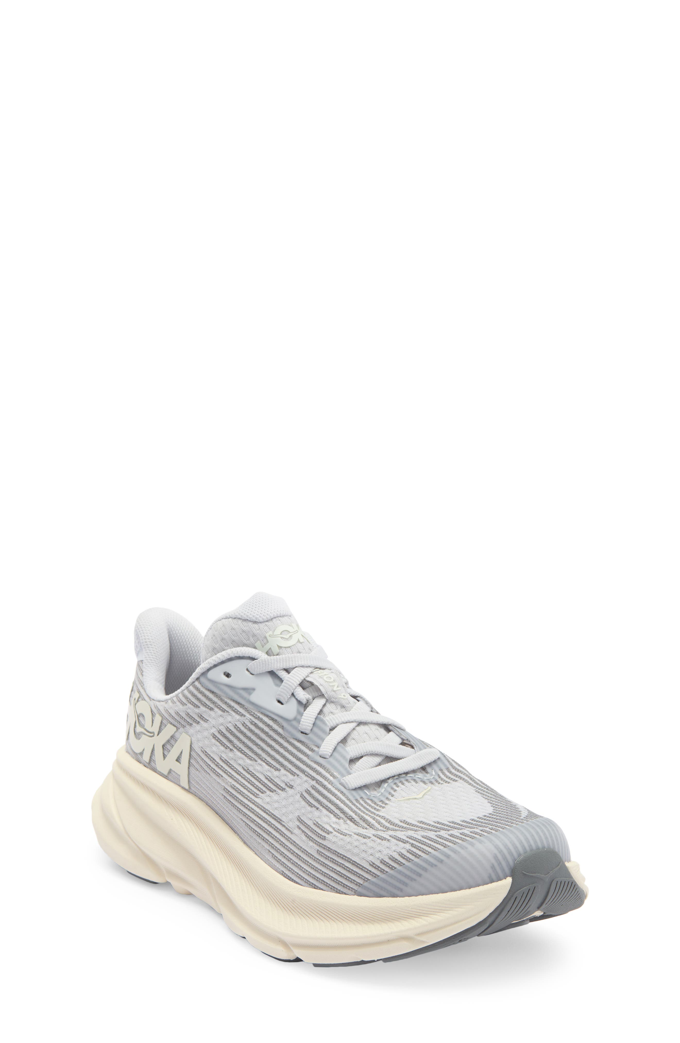 Kids' Clifton Youth Running Shoe, Main, color, COSMIC GREY / ALABASTER