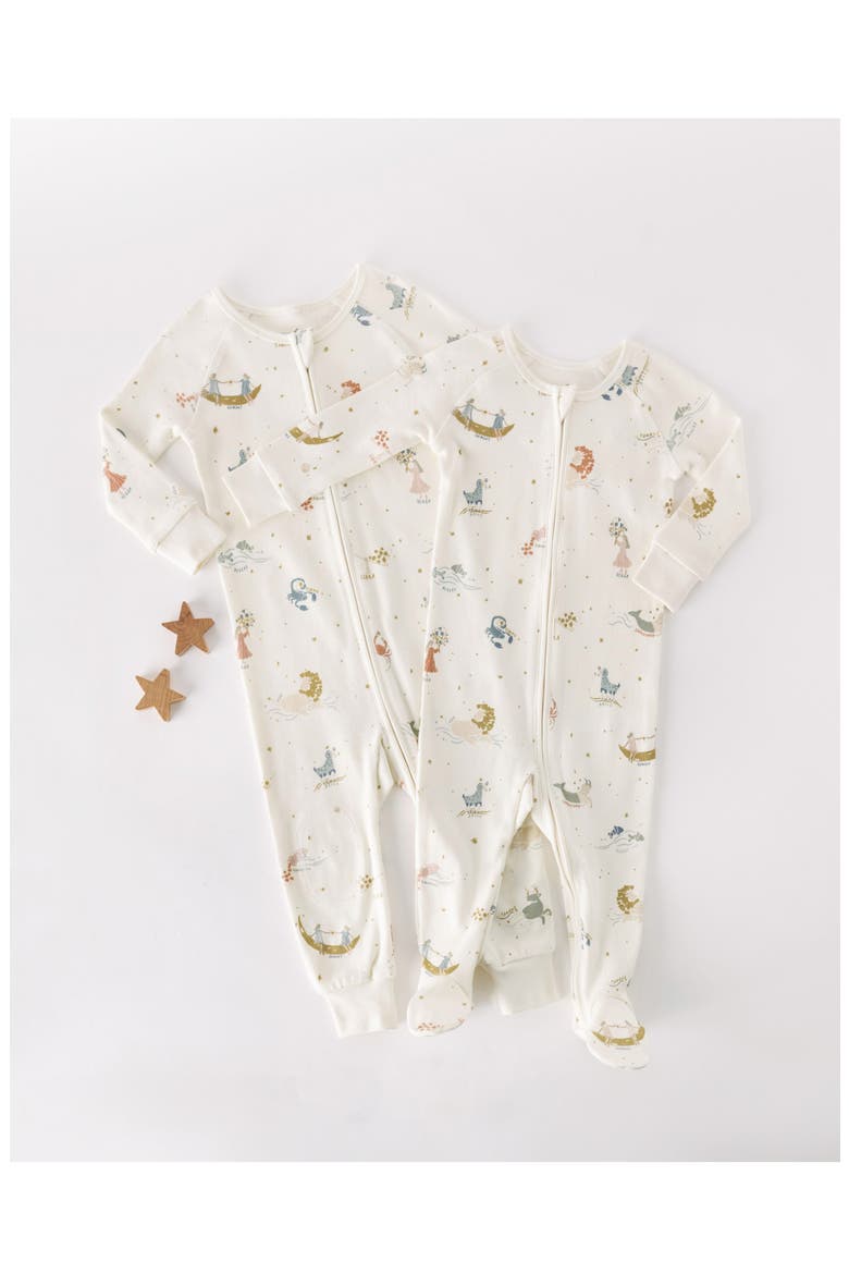 Print Rib Footie, Alternate, color, ZODIAC