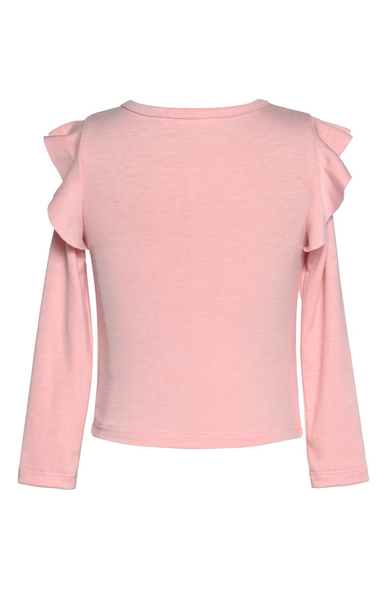 Truly Me Kids' Ruffle Accent Cotton T-Shirt, Alternate, color,