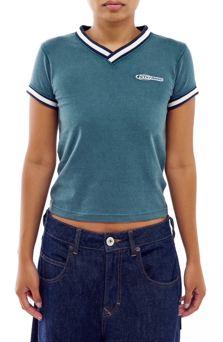 Iets Frans Taped V-Neck Baby Tee, Main, color,