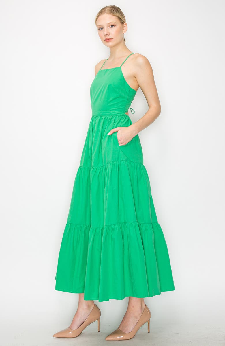 MELLODAY Tiered Fit & Flare Maxi Dress, Alternate, color, 