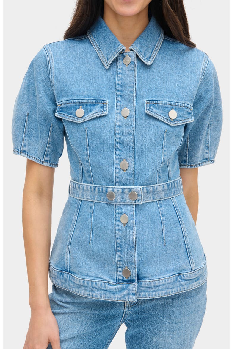 Jette Stretch Organic Cotton Denim Shirt, Main, color, NEW LIGHTWASH