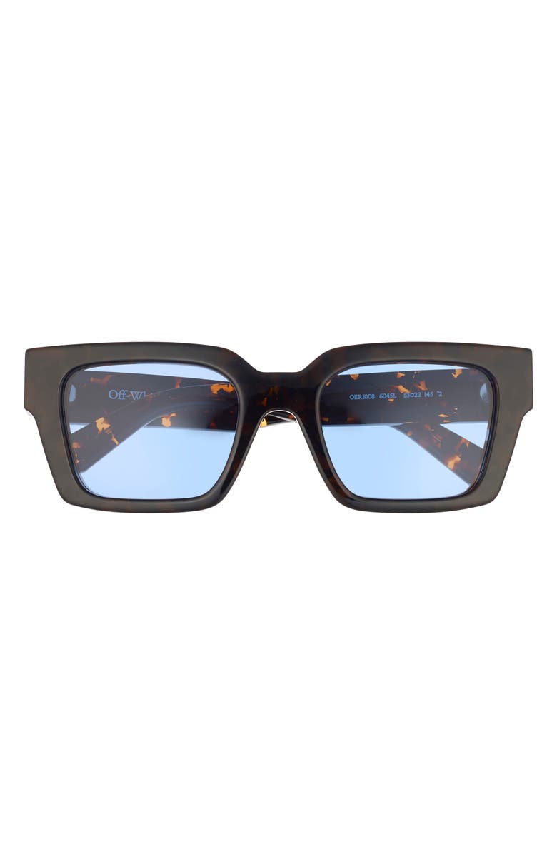 Off-White Virgil 53mm Square Sunglasses, Main, color, Havana Blue