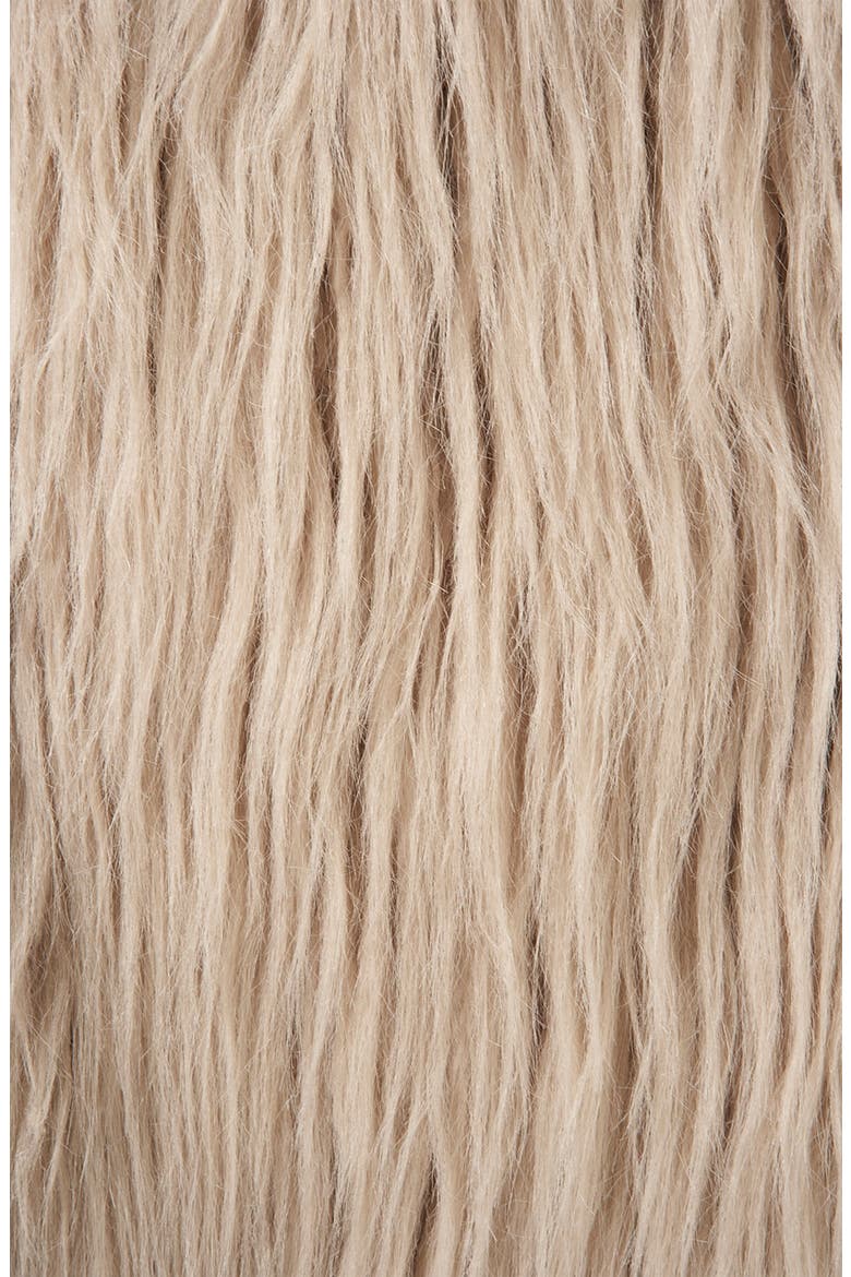 Faux Goat Fur Vest, Alternate, color, TAUPE/ BEIGE