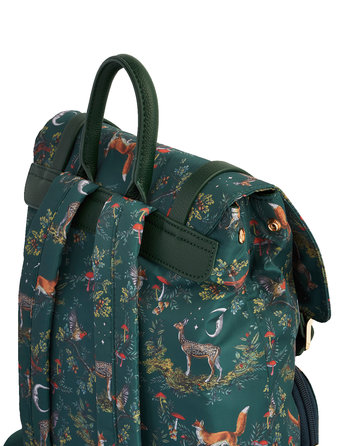Fable England Into the Woods Green Buckle Medium Backpack, Alternate, color, Woodland Green