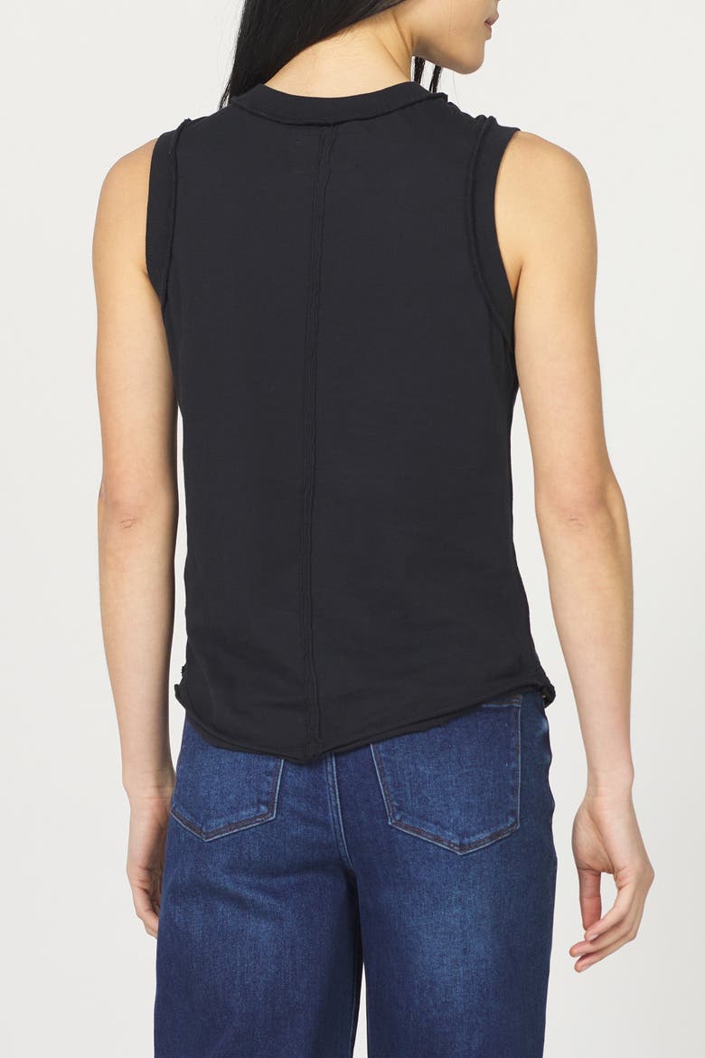 Zo Crew Neck Vintage Jersey Tank, Alternate, color, Black