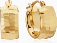 Oradina 14K Gold Reflections Bold Midi Hoops